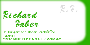 richard haber business card